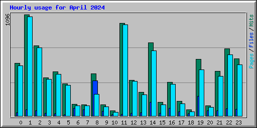 Hourly usage for April 2024